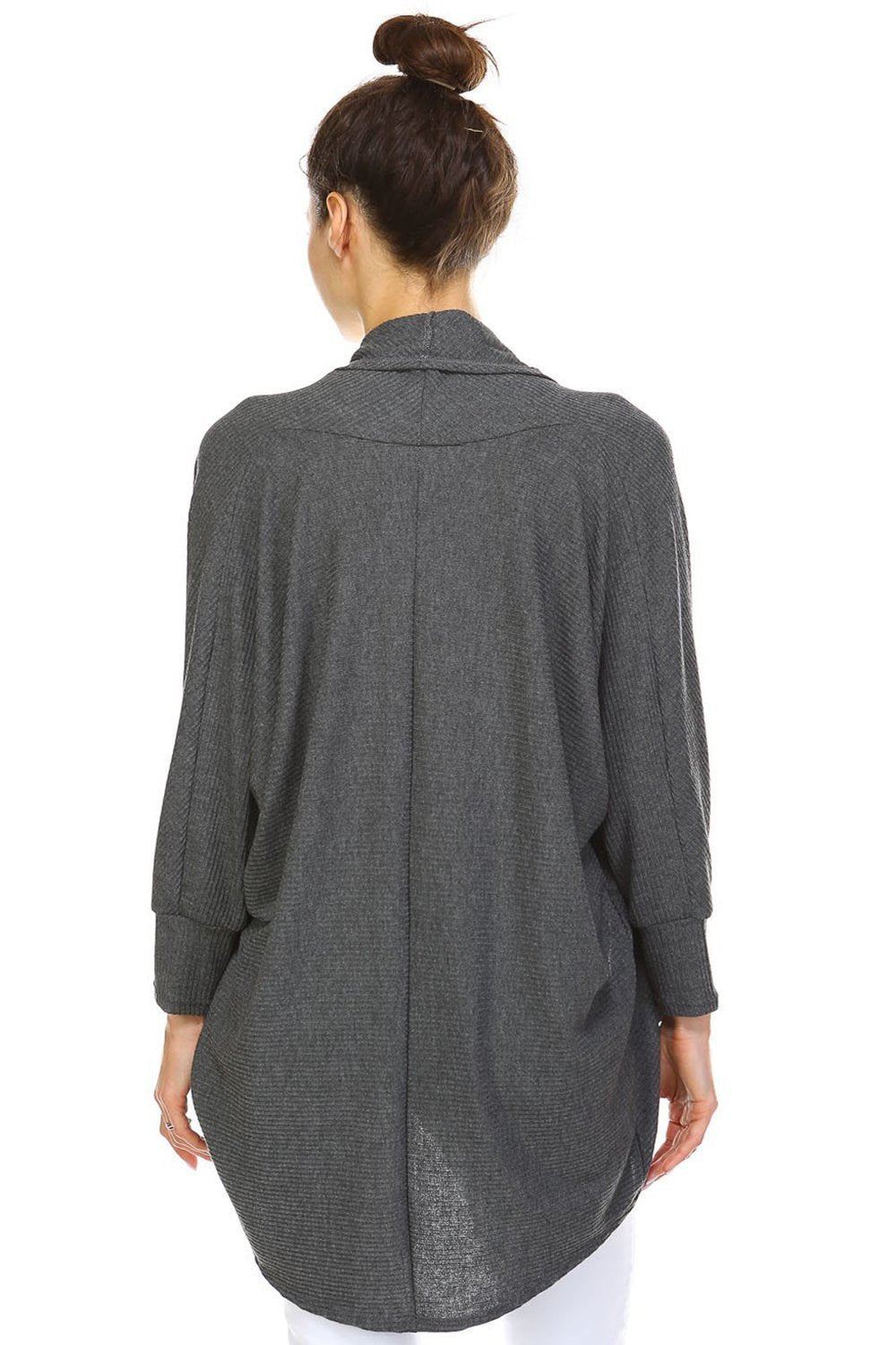 Women's Outwear A-line Open Front Cardigan With Dolman Sleeve