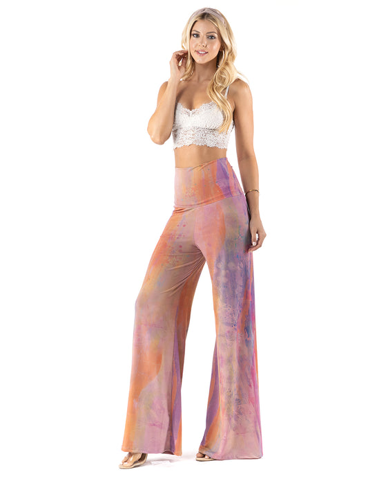 Pink Watercolor Pants Regular & Plus Palazzo Pants